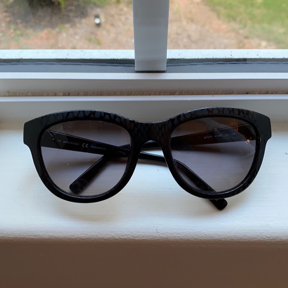 Black Emilio Pucci Snakeskin Print Sunglasses